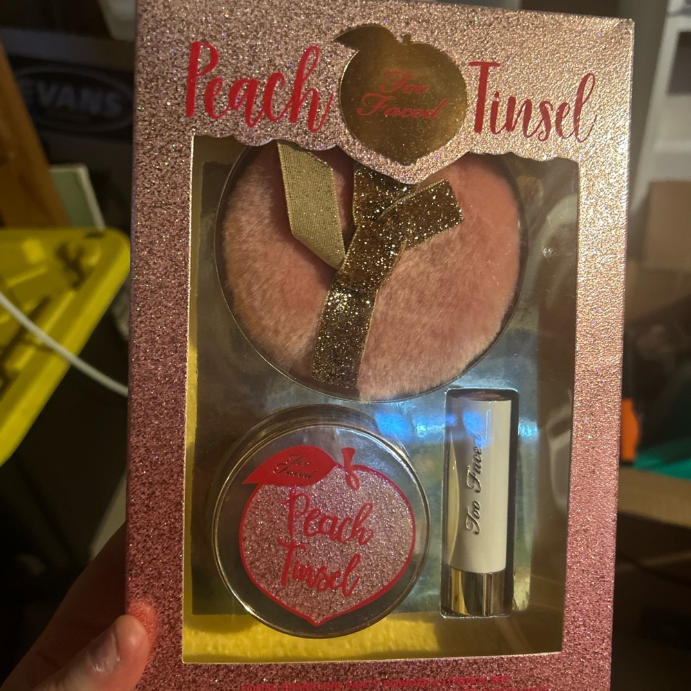 Too Faced Peach Tinsel Makeup Set NEW IN BOX